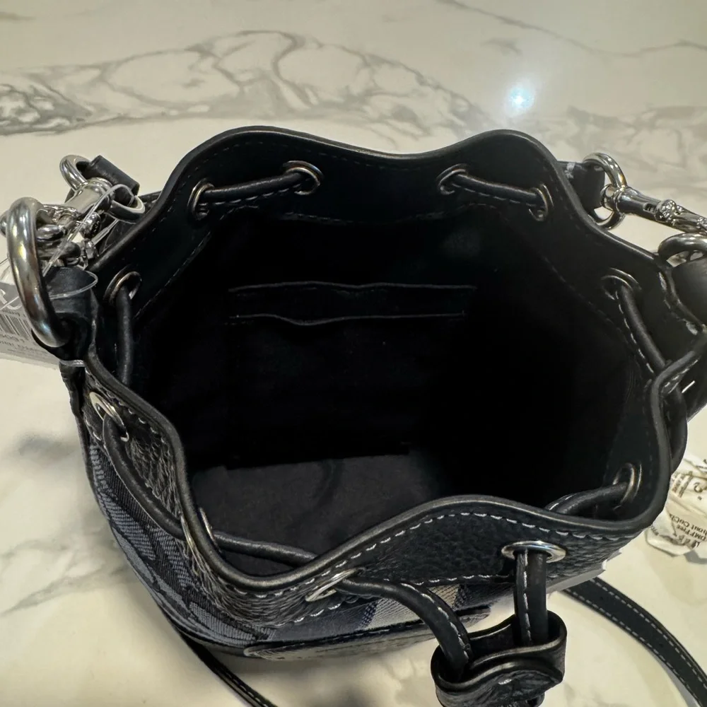 Coach Jacquard Mini Bucket Bag - Picture 8 of 8